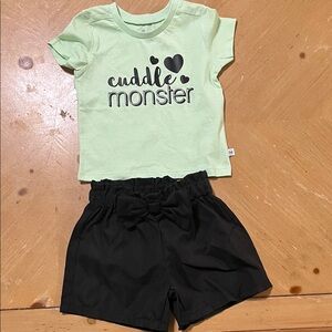 NWOT DRF print Cuddle Monster Tee and Shorts Set